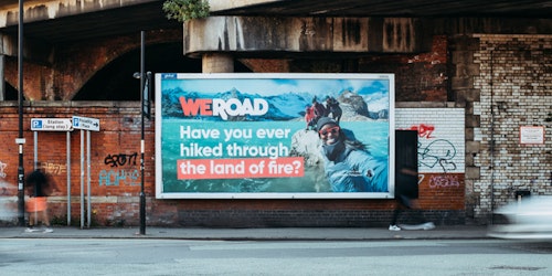 WeRoad billboard