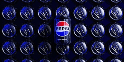 Pepsi's new look logo on a can of cola