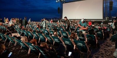 A beach screening at Cannes Film Festival