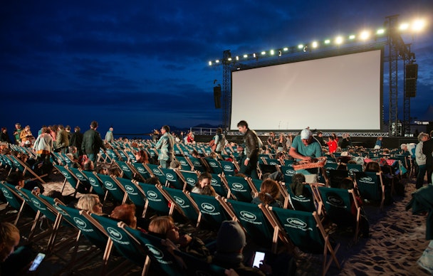 A beach screening at Cannes Film Festival