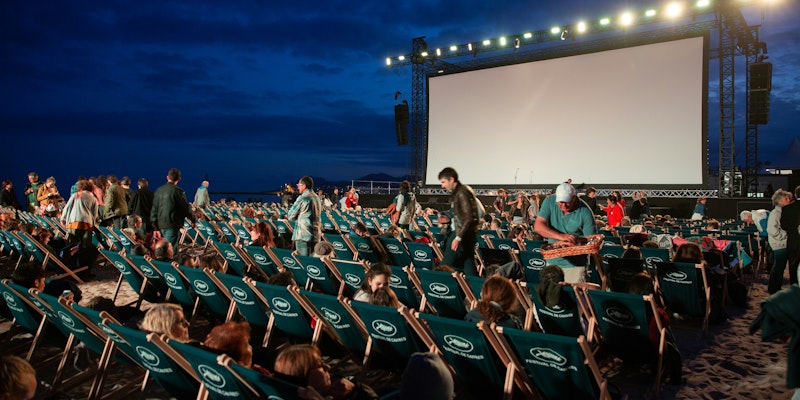 A beach screening at Cannes Film Festival