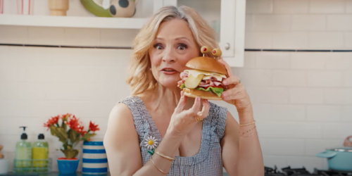 amy sedaris with sandwich