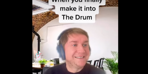 Influencer Robert Mayhew's TikTok about being featured on The Drum