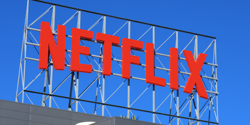 Netflix signage on roof