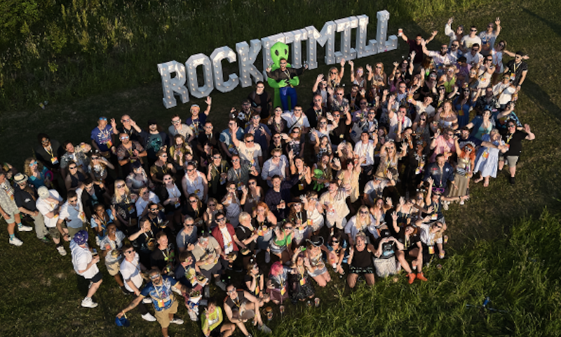 The team at Rocketmill enjoying their summer party